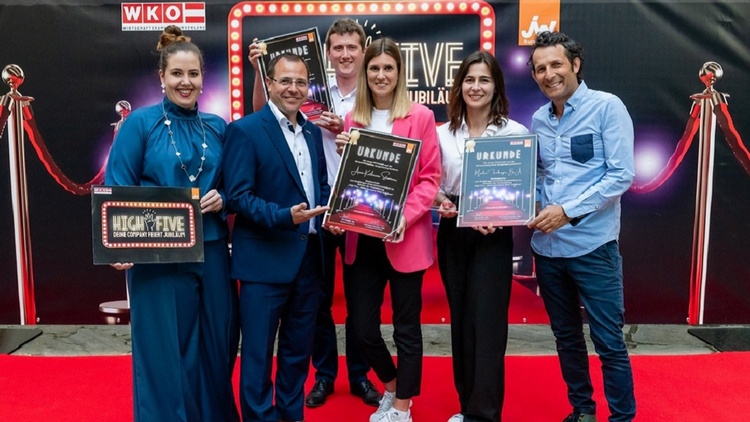 : Bea Ulreich, Andreas Wirth Stefan Lang, Ann-Kathrin Strommer, Marlen Freiberger und Tom Walek